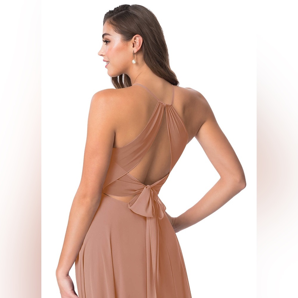 NWT Azazie Evalleen A-Line Pleated Chffon - Picture 5 of 7